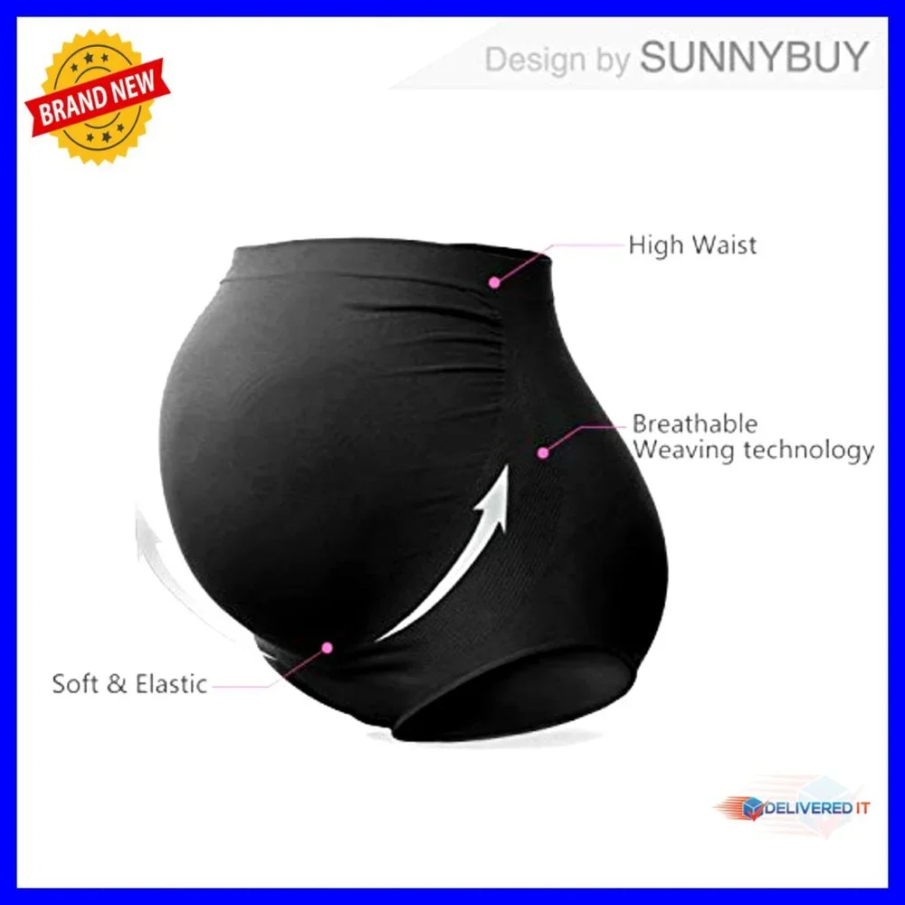Maternity High Waist Seamless Panties Over Bump 4X-Large Plus Size - Picture 3 of 5